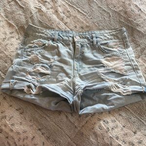 H&M Distressed Denim Shorts
